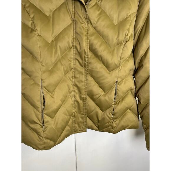 Nine West Down Puffer Jacket Womens XL Olive Army Green Insulated Winter Coat - Picture 3 of 8